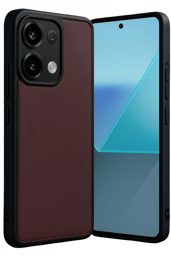 Xiaomi Redmi Note 13 Pro 5G Kılıf Aras Deri Kapak - Bordo