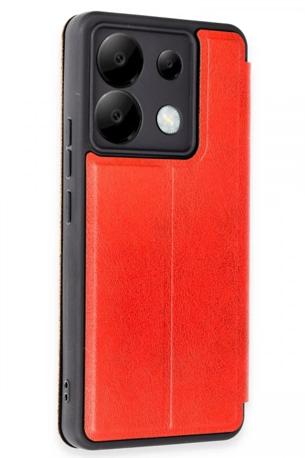 Xiaomi Redmi Note 13 Pro 5G Kılıf Flip Cover - Kırmızı