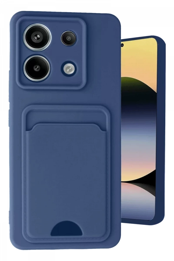 Xiaomi Redmi Note 13 Pro 5G Kılıf Kelvin Kartvizitli Silikon - Lacivert