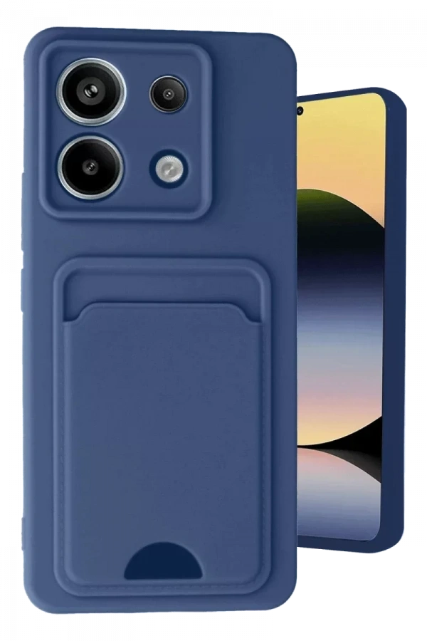 Xiaomi Redmi Note 13 Pro 5G Kılıf Kelvin Kartvizitli Silikon - Lacivert
