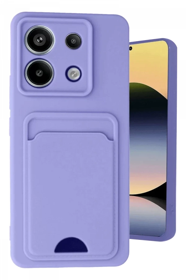 Xiaomi Redmi Note 13 Pro 5G Kılıf Kelvin Kartvizitli Silikon - Lila