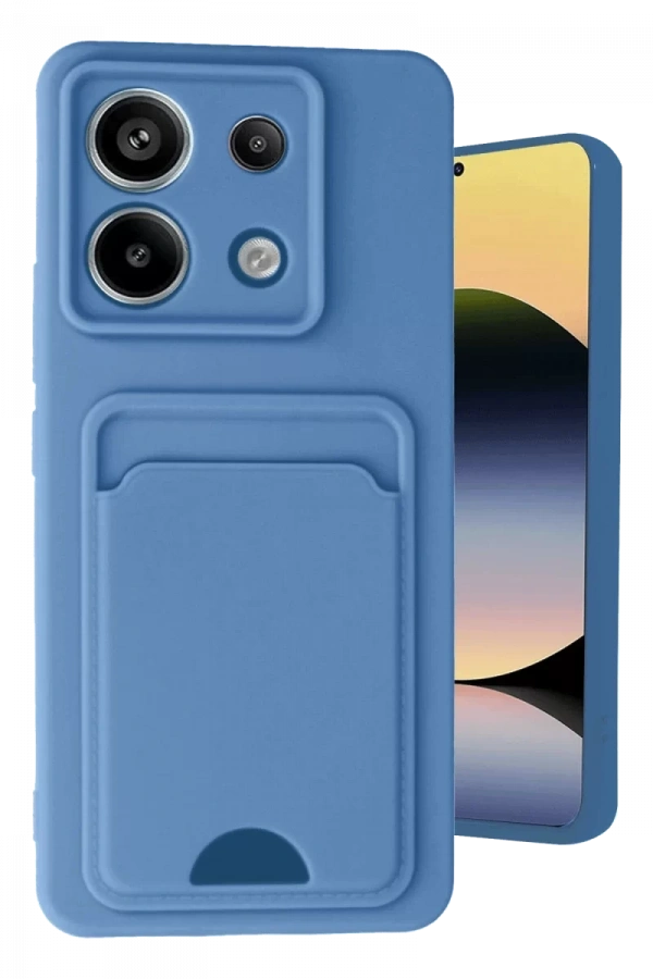 Xiaomi Redmi Note 13 Pro 5G Kılıf Kelvin Kartvizitli Silikon - Mavi