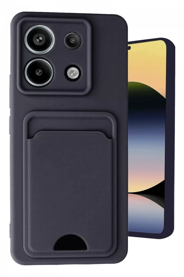 Xiaomi Redmi Note 13 Pro 5G Kılıf Kelvin Kartvizitli Silikon - Siyah