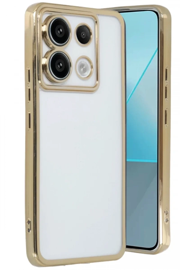 Xiaomi Redmi Note 13 Pro 5G Kılıf Lensli Silikon - Gold