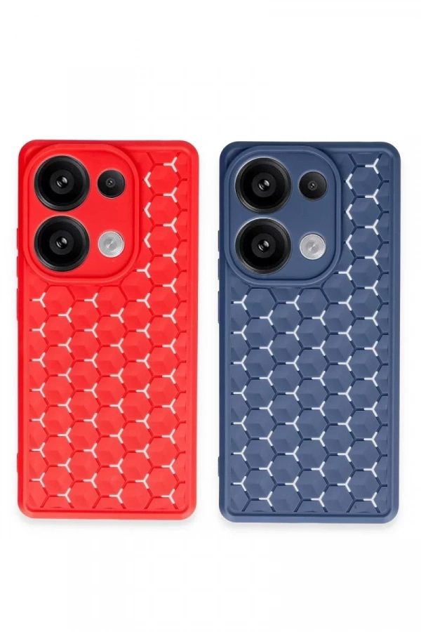 Xiaomi Redmi Note 13 Pro 5G Kılıf Petek Silikon Kapak - Lacivert