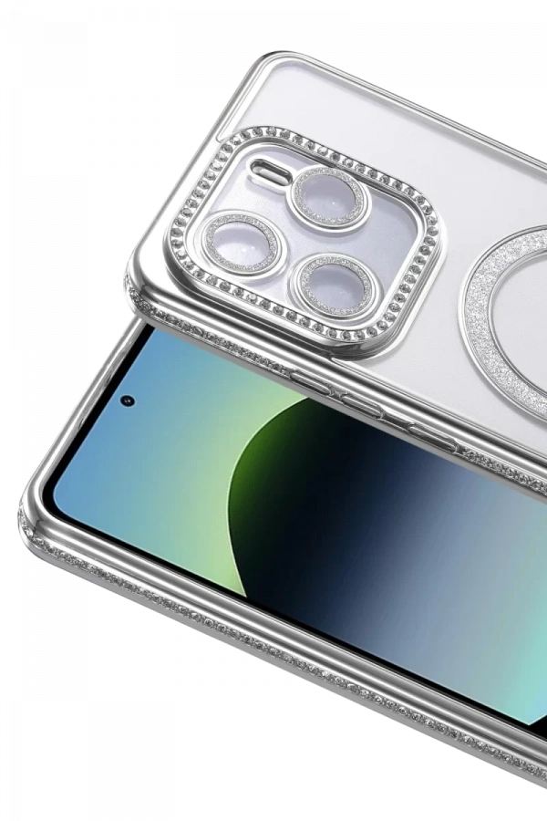 Xiaomi Redmi Note 14 4G Joke Simli Magneticsafe Kılıf - Gümüş