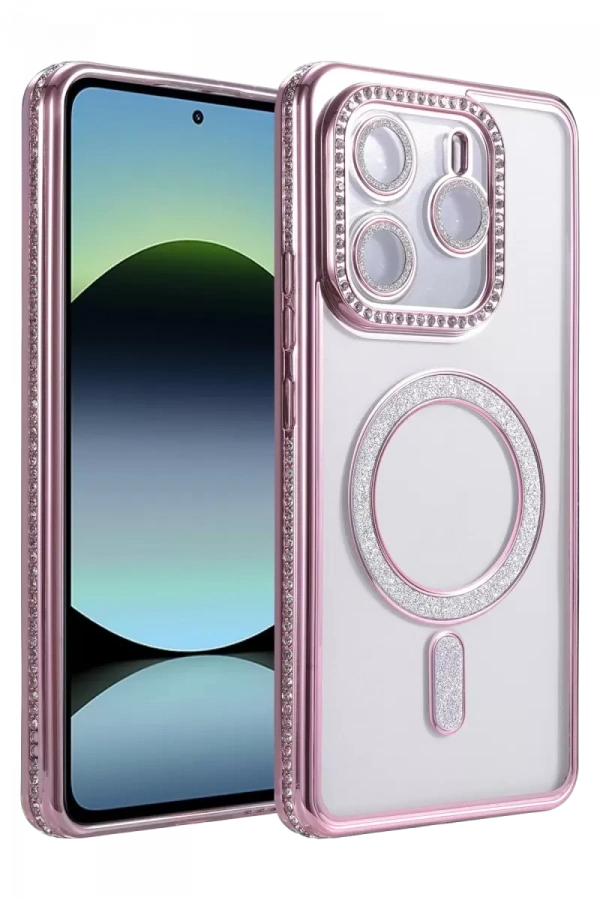 Xiaomi Redmi Note 14 4G Joke Simli Magneticsafe Kılıf - Pembe