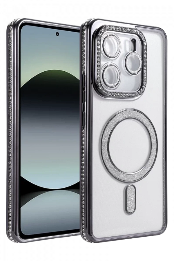 Xiaomi Redmi Note 14 4G Joke Simli Magneticsafe Kılıf - Siyah