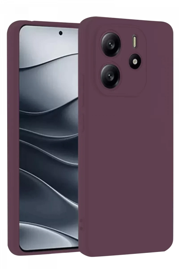 Xiaomi Redmi Note 14 4G Kılıf First Silikon - Mürdüm