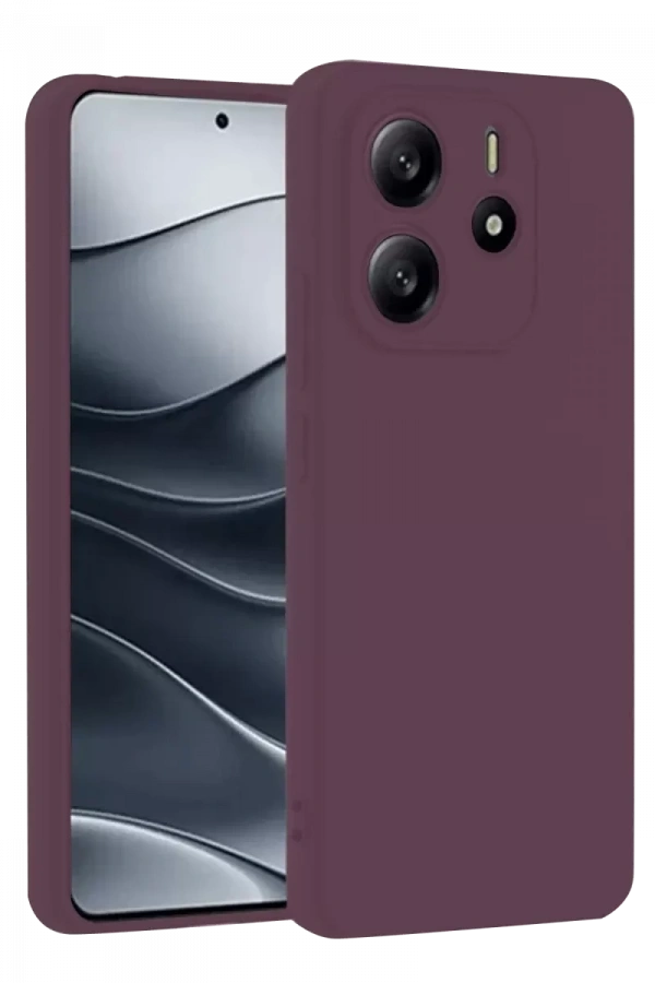 Xiaomi Redmi Note 14 4G Kılıf First Silikon - Mürdüm