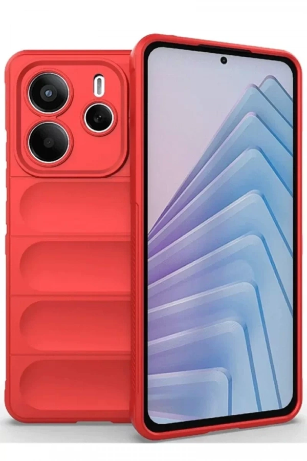 Xiaomi Redmi Note 14 4G Kılıf Optimum Silikon - Kırmızı