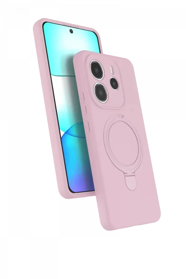 Xiaomi Redmi Note 14 4G Regal Magsafe Standlı Kapak - Açık Pembe