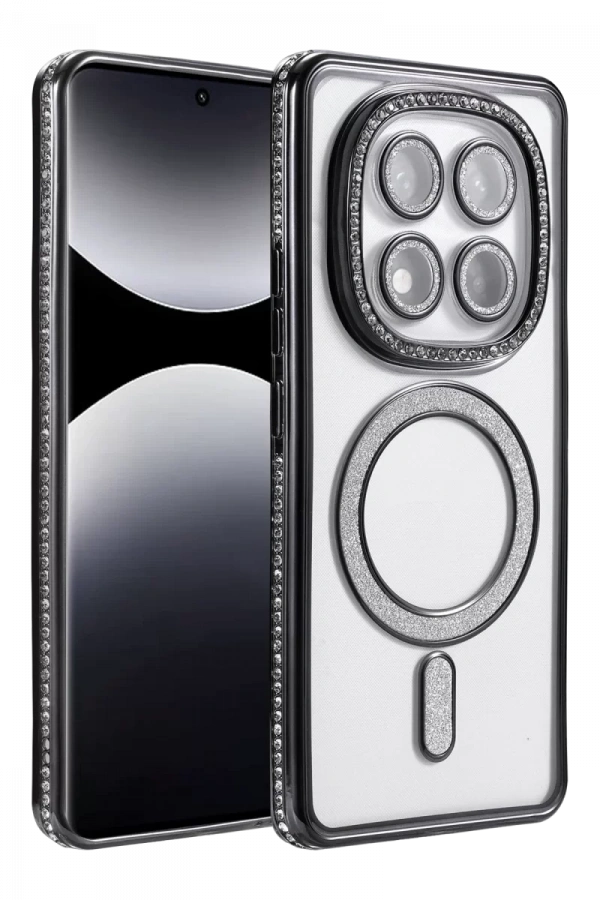 Xiaomi Redmi Note 14 Pro 4G Joke Simli Magneticsafe Kılıf - Siyah