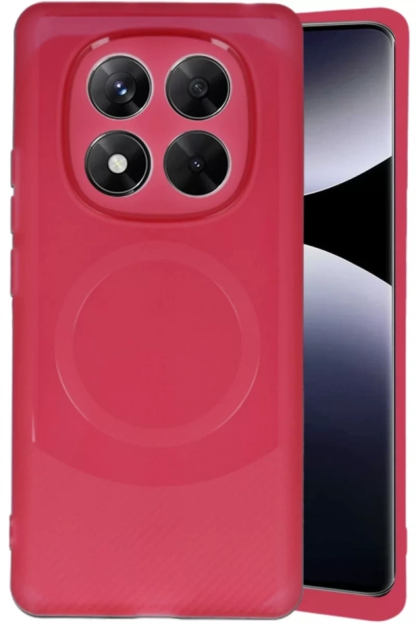 Xiaomi Redmi Note 14 Pro 4G Kılıf Maya Karbon Kapak - Bordo
