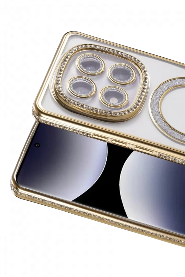 Xiaomi Redmi Note 14 Pro 5G Joke Simli Magneticsafe Kılıf - Gold