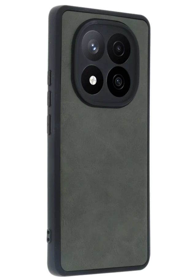 Xiaomi Redmi Note 14 Pro 5G Kılıf Aras Deri Kapak - Koyu Yeşil