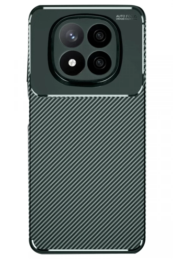 Xiaomi Redmi Note 14 Pro 5G Kılıf Auto Focus Karbon Kapak - Koyu Yeşil