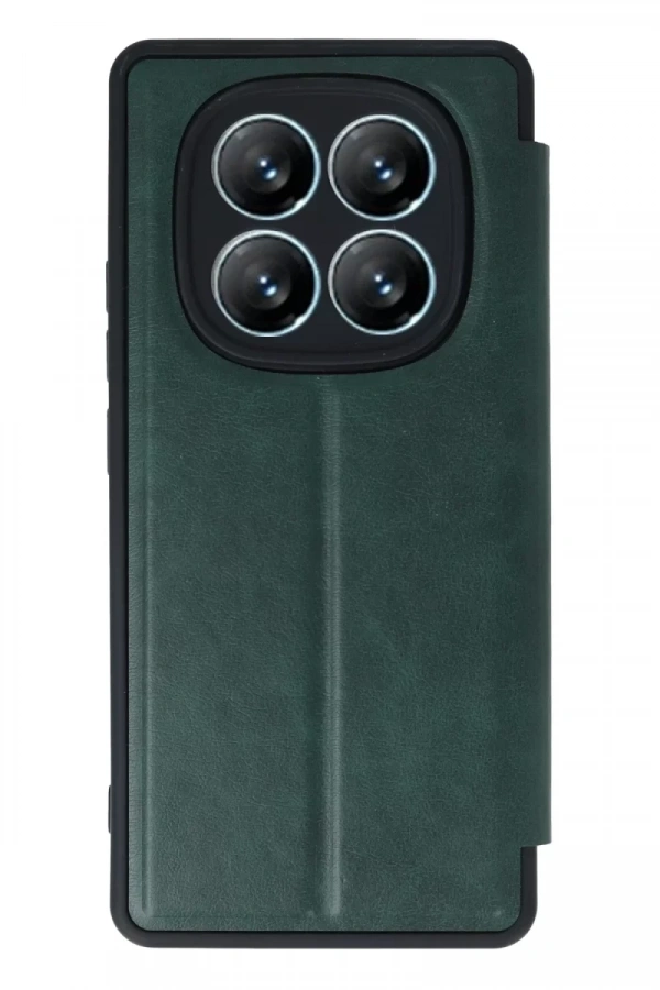 Xiaomi Redmi Note 14 Pro 5G Kılıf Flip Cover - Koyu Yeşil