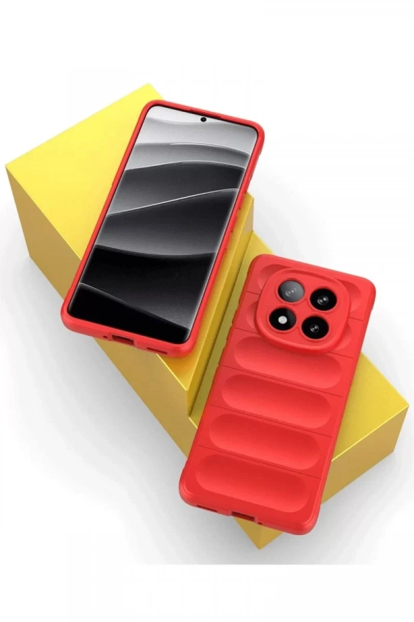 Xiaomi Redmi Note 14 Pro 5G Kılıf Optimum Silikon - Kırmızı