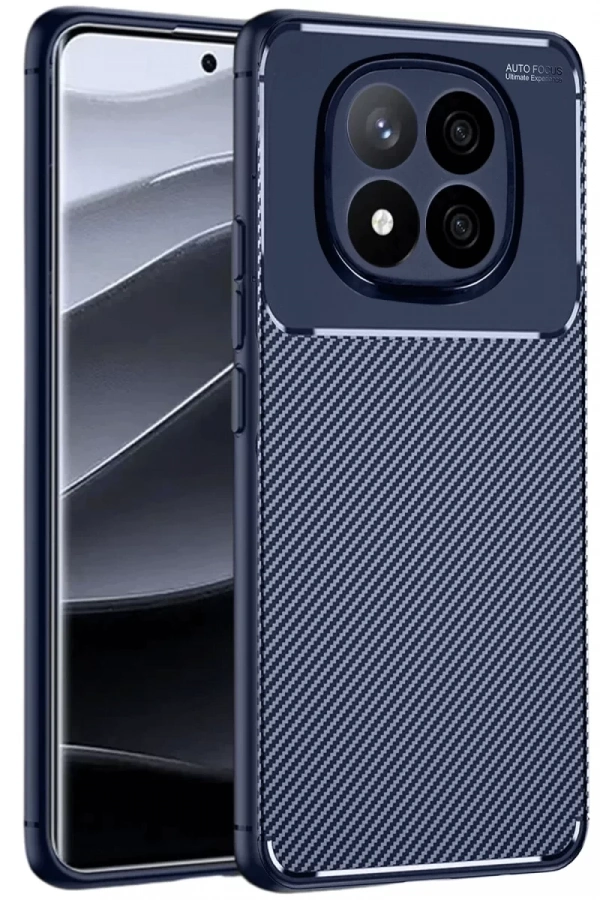 Xiaomi Redmi Note 14 Pro Plus Kılıf Auto Focus Karbon Kapak - Lacivert