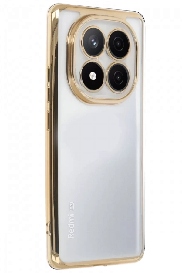 Xiaomi Redmi Note 14 Pro Plus Kılıf Lensli Silikon - Gold