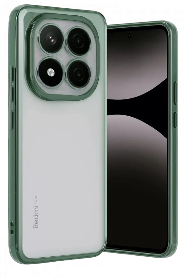 Xiaomi Redmi Note 14 Pro Plus Kılıf Lensli Silikon - Yeşil
