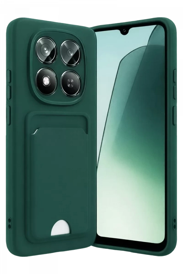Xiaomi Redmi Note 15 Pro 5G Kelvin Kartvizitli Silikon - Koyu Yeşil