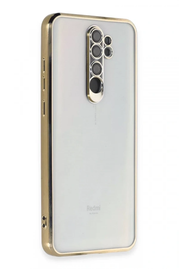 Xiaomi Redmi Note 8 Pro Kılıf Lensli Silikon - Gold