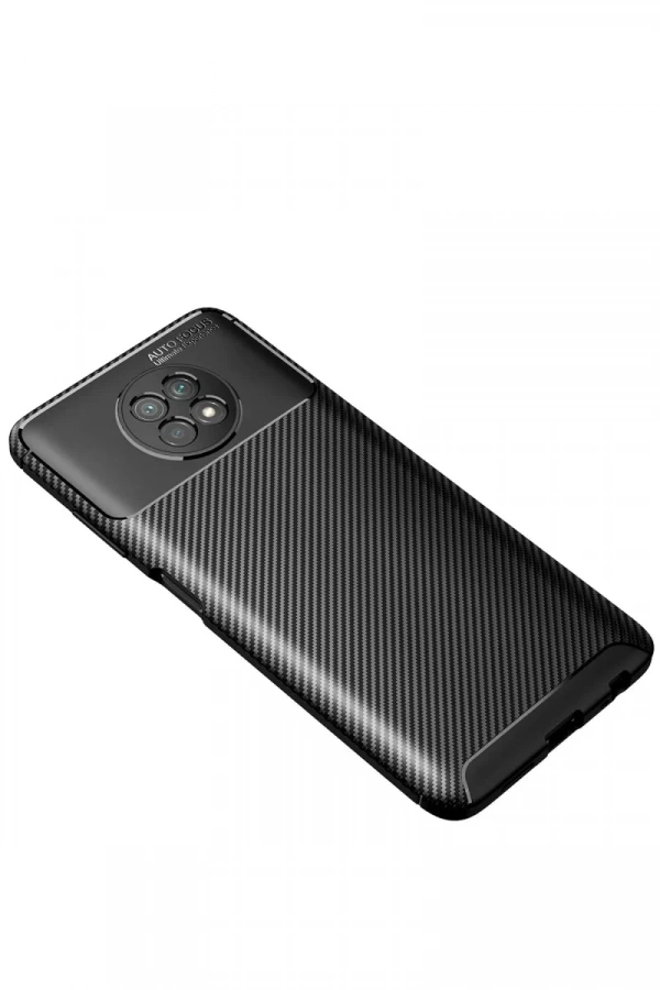 Xiaomi Redmi Note 9 5G Kılıf Auto Focus Karbon Kapak - Siyah