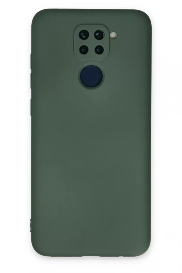 Xiaomi Redmi Note 9 Kılıf Nano içi Kadife Silikon - Koyu Yeşil