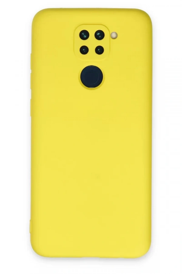 Xiaomi Redmi Note 9 Kılıf Nano içi Kadife Silikon - Sarı