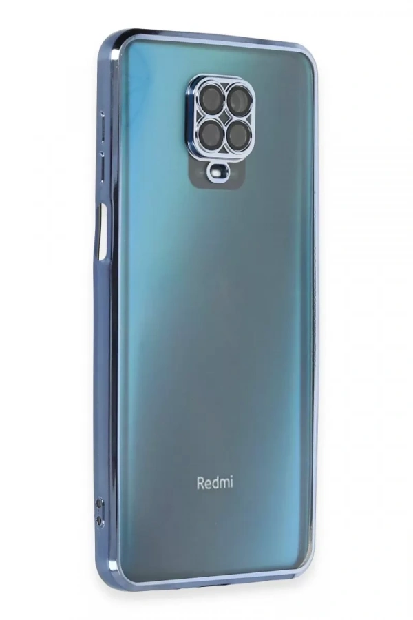 Xiaomi Redmi Note 9 Pro Kılıf Lensli Silikon - Açık Mavi