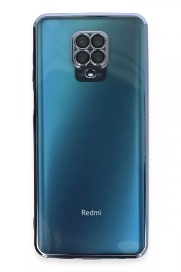 Xiaomi Redmi Note 9 Pro Kılıf Lensli Silikon - Açık Mavi
