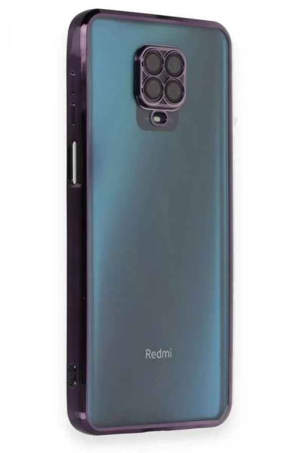 Xiaomi Redmi Note 9 Pro Kılıf Lensli Silikon - Mor