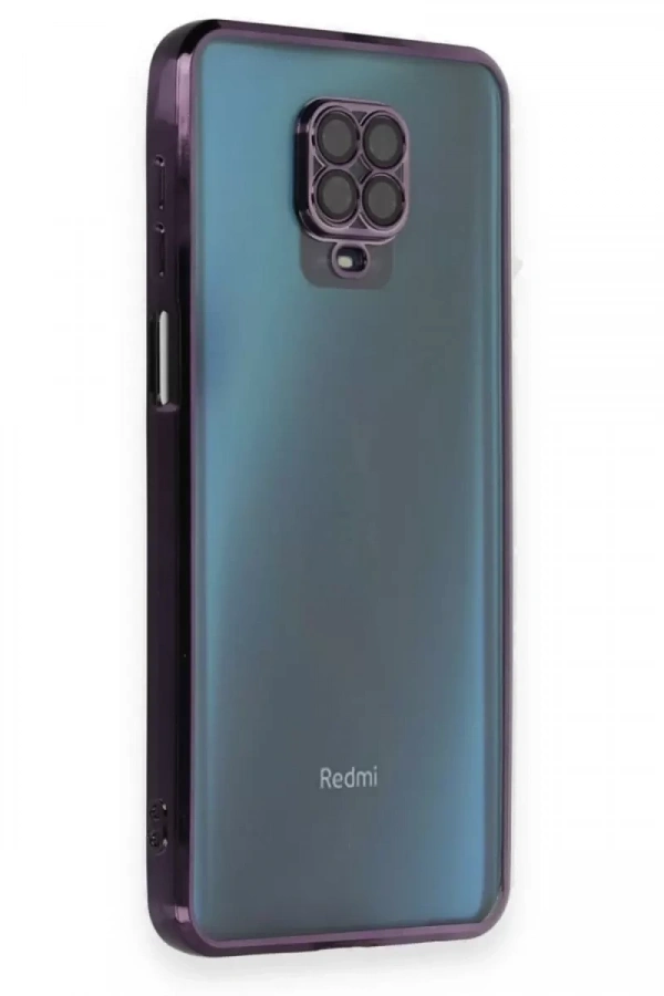 Xiaomi Redmi Note 9 Pro Kılıf Lensli Silikon - Mor