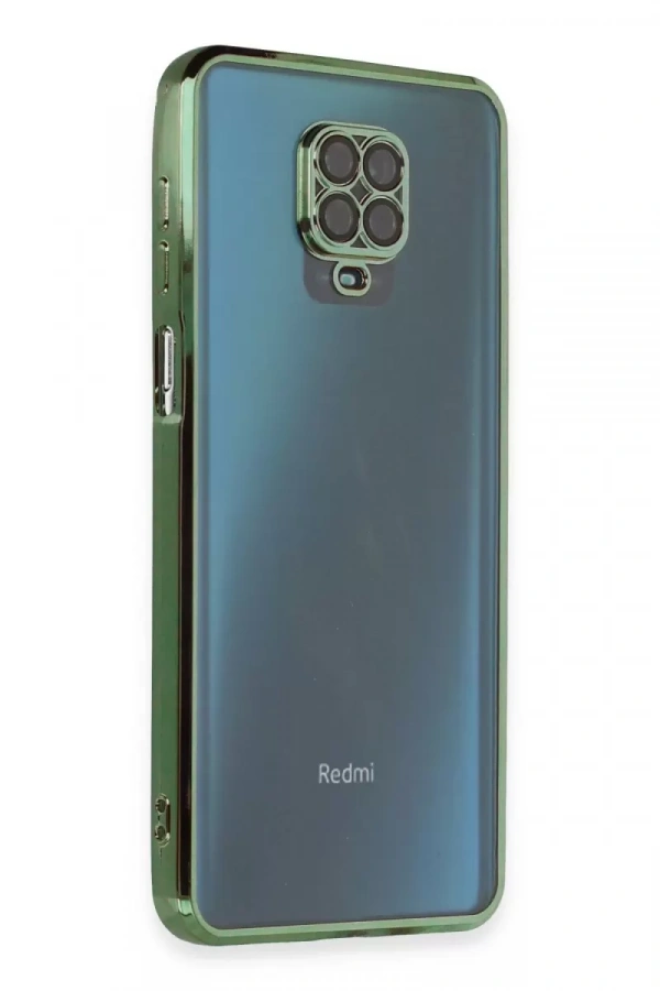 Xiaomi Redmi Note 9 Pro Kılıf Lensli Silikon - Yeşil