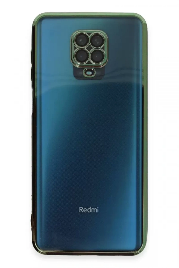 Xiaomi Redmi Note 9 Pro Kılıf Lensli Silikon - Yeşil