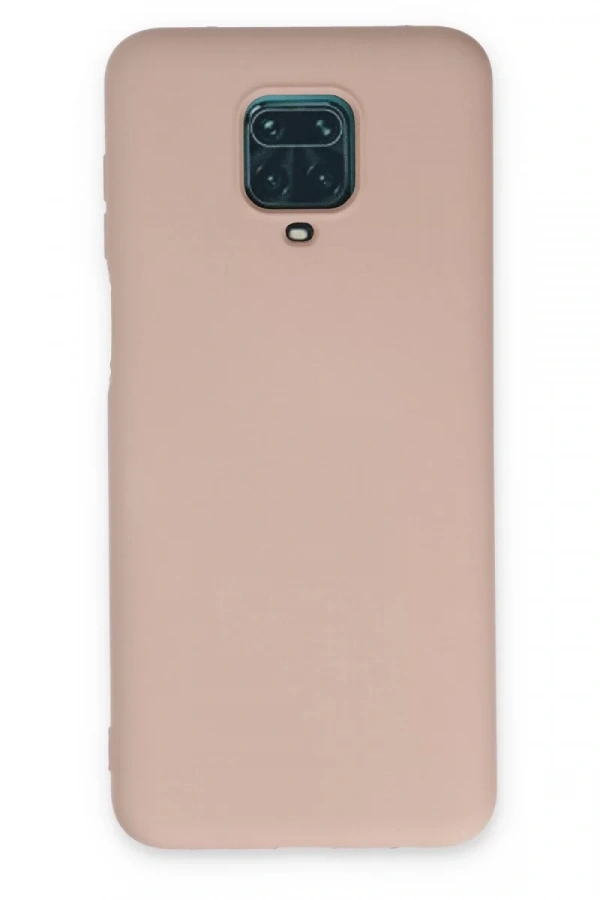 Xiaomi Redmi Note 9 Pro Kılıf Nano içi Kadife Silikon - Pudra