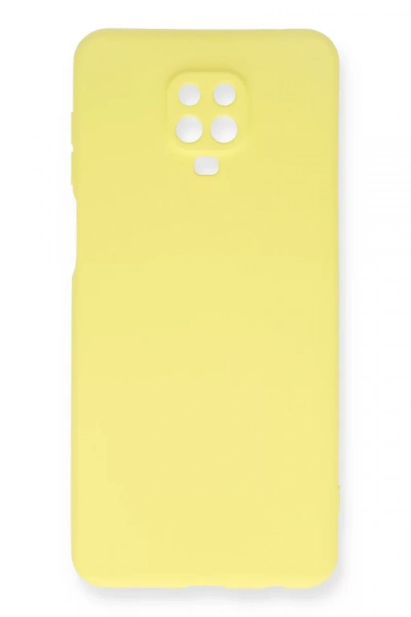Xiaomi Redmi Note 9 Pro Kılıf Nano içi Kadife Silikon - Sarı