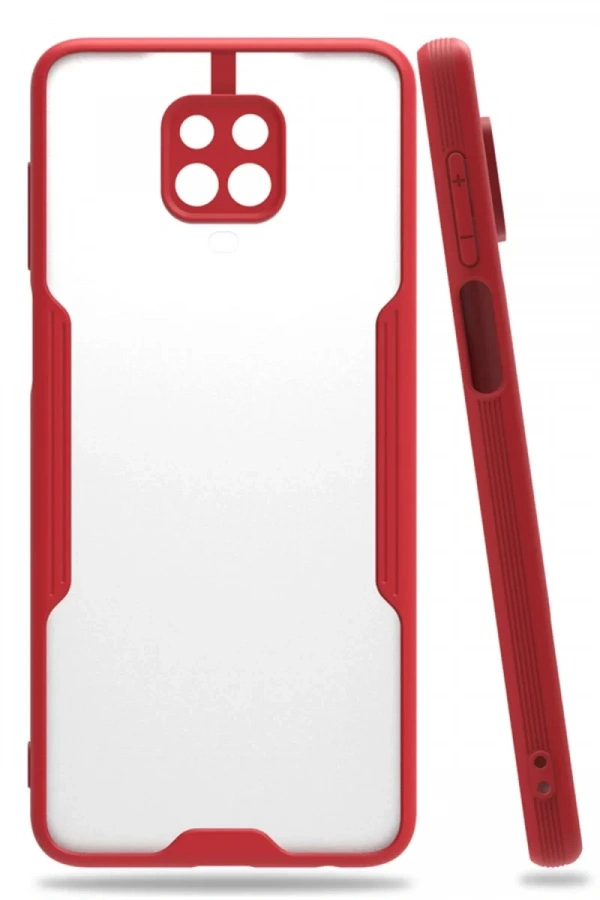 Xiaomi Redmi Note 9S Kılıf Platin Silikon - Kırmızı