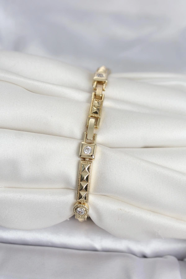 Xuping Punta Model Gold Renk Kadın Bileklik