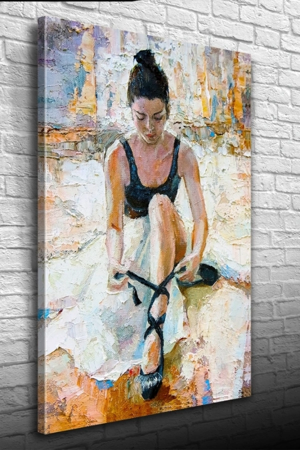 Yağlıboya Balerin Portresi Kanvas Tablo 50 x 70