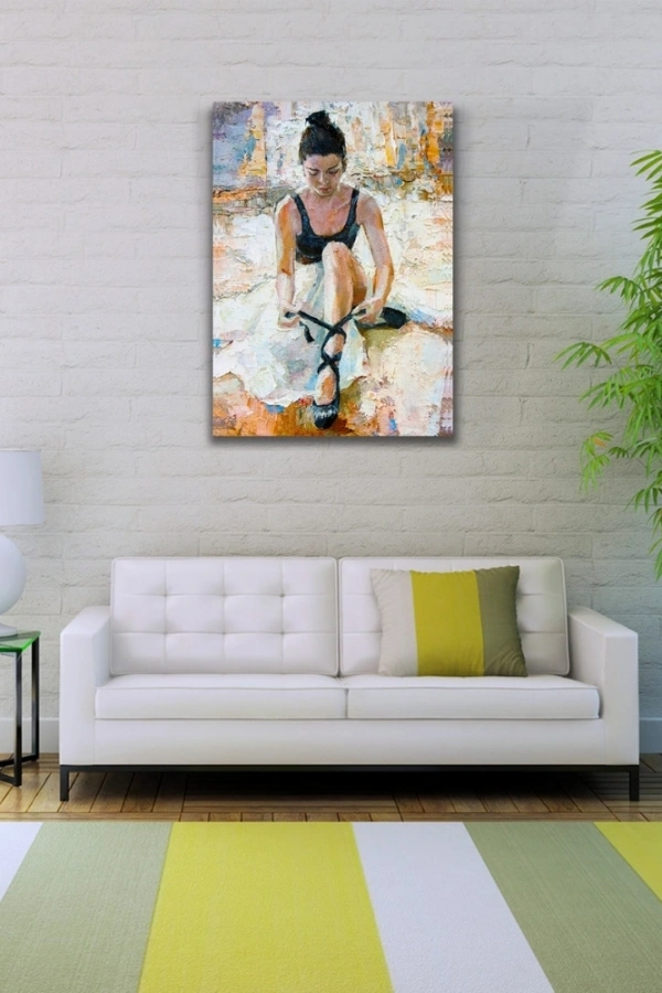 Yağlıboya Balerin Portresi Kanvas Tablo 50 x 70