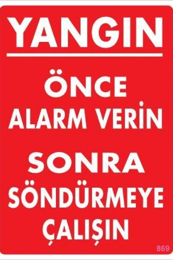 Yangın Nasıl Söndürülür Uyarı Levhası 25x35 KOD:869