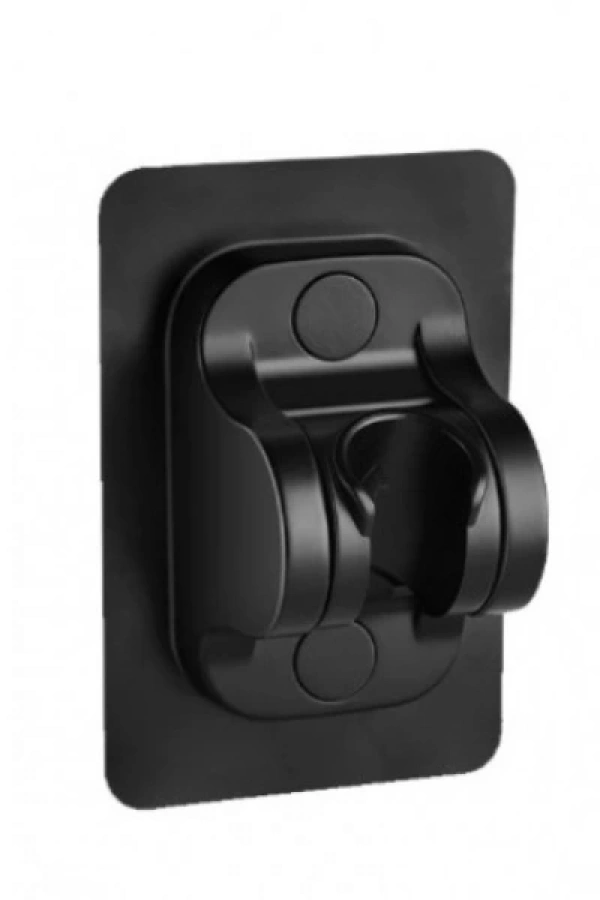 Yapışkanlı Duş Başlığı Tutucu Ayarlı Siyah