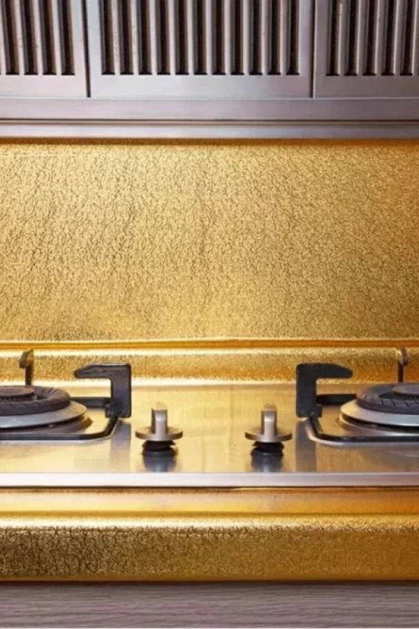 Yapışkanlı Gold Mutfak Tezgah Folyosu