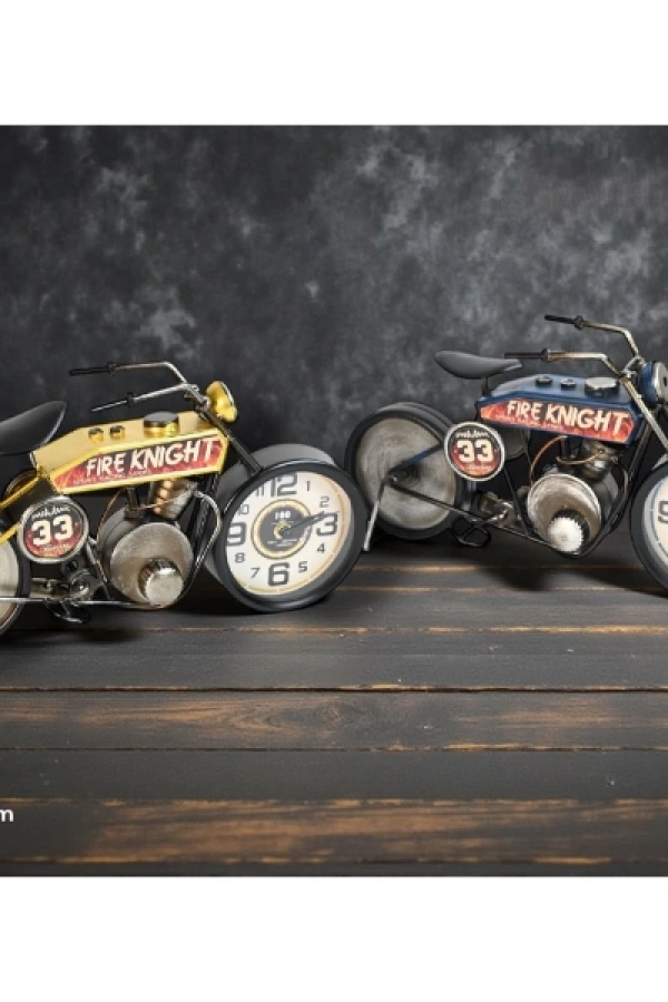 Yarış Motoru Tasarımlı Masaüstü Saat