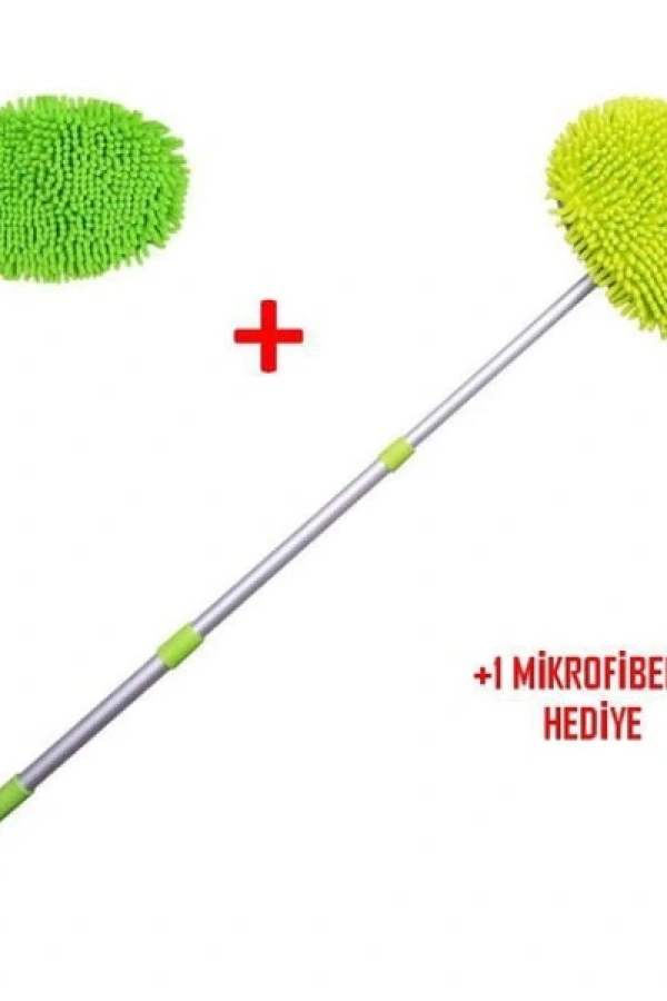 Yedek Bezli Mikrofiber Araba Yıkama Fırçası