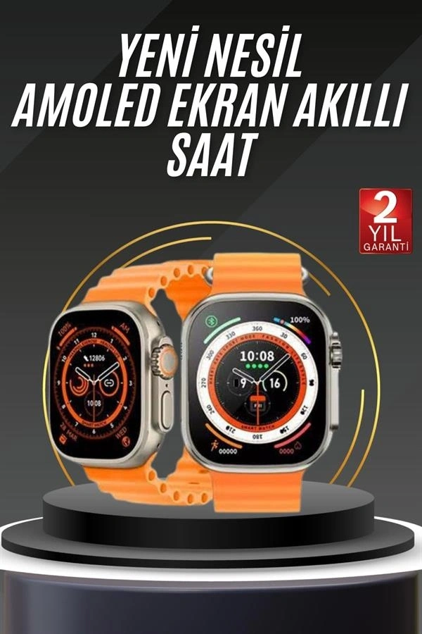 yeni nesil Akıllı Saat Android ve İOS Uyumlu 49 MM NFC Özelliği GPS Takibi