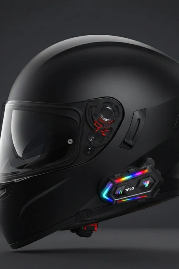 Yeni Nesil Bluetooth 5.3 Motosiklet Intercom RGB Işıklı 1000m Mesafeli